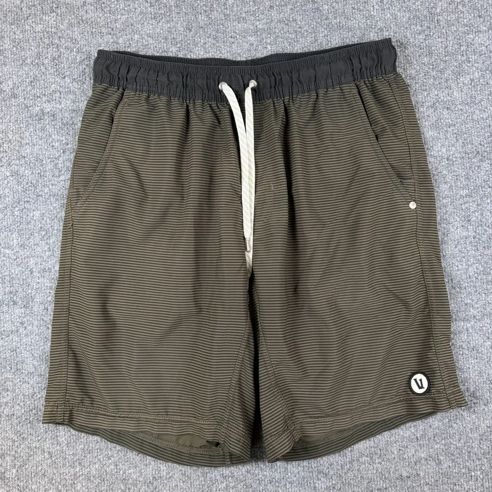 Vuori Kore Shorts Mens M Brown Striped 8